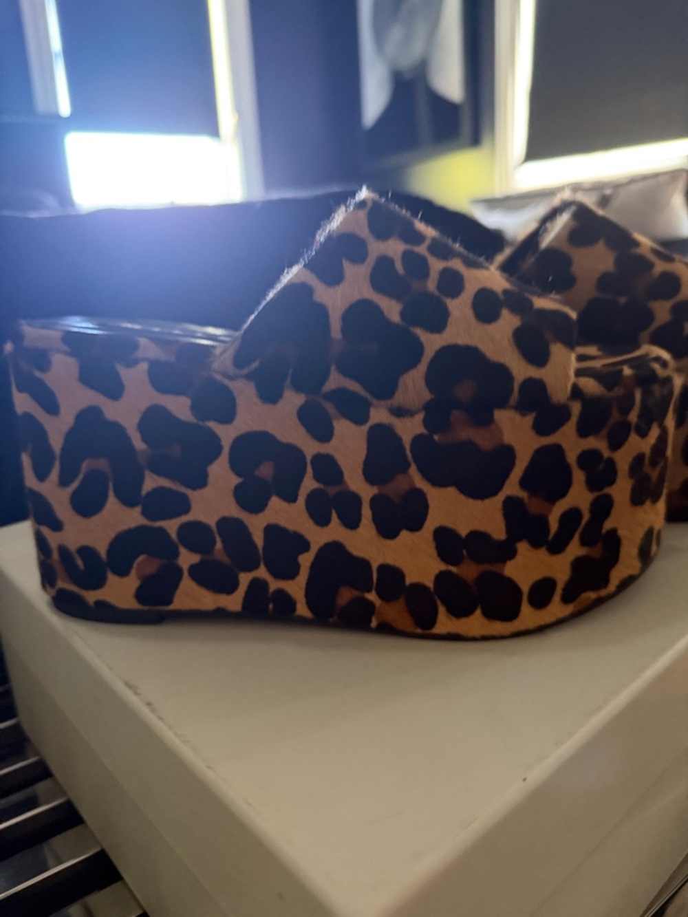 Simon Miller Leopard-Print Platform Slide Sandals in Tan and Black. Brand new - Picture 2 of 8